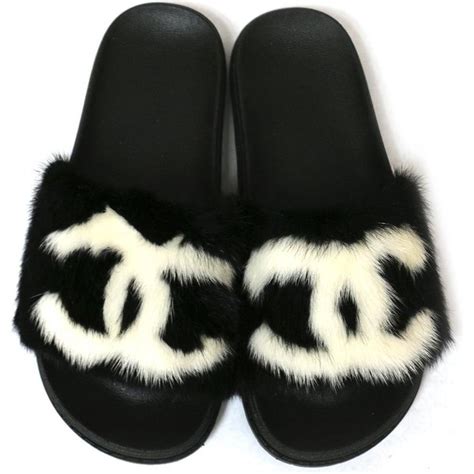 chanel mink fur slides|Chanel Fur Slide .